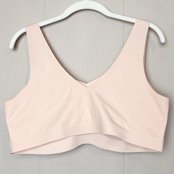 Honeylove NWT SoftForm V Neck Bra 1X blush nude 40C 40D wireless comfort pull-on - Picture 4 of 8